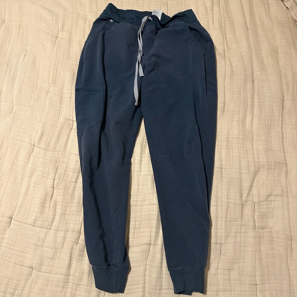 Figs High Waisted Zamora Jogger Scrub Pant- Dark Harbor